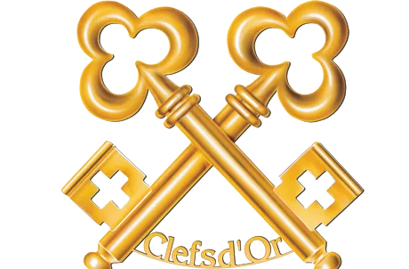 The crossed golden keys of Les Clefs d'Or